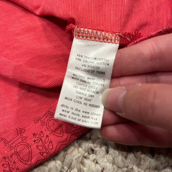 Toad & Co Ursa Tunic 3/4 Sleeve Organic Cotton Blend Sz M Pink Floral Pockets - Picture 5 of 9